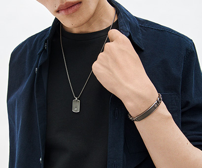 Halskette und Armband für Herren von s.Oliver